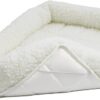 MidWest Quiet Time Fleece Dog Crate Mat, White Fleece, 42 x 26 inch