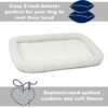 MidWest Quiet Time Fleece Dog Crate Mat, White Fleece, 48"L x 30"W x 3.6"Th MidWest Quiet Time Fleece Dog Crate Mat, White Fleece, 48