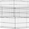MidWest Wire Dog Exercise Pen with Step-Thru Door, Black E-Coat, 48-in