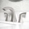 Moen 84504SRN Lindor Spot Resist Brushed Nickel 2-handle Widespread WaterSense High-arc Bathroom Sink Faucet with Drain