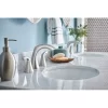 Moen 84504SRN Lindor Spot Resist Brushed Nickel 2-handle Widespread WaterSense High-arc Bathroom Sink Faucet with Drain