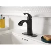 Moen 84505BL Lindor Matte Black 1-handle Single Hole High-arc Bathroom Sink Faucet with Drain with Deck Plate Moen 84505BL Lindor Matte Black 1-handle Single Hole High-arc Bathroom Sink Faucet with Drain with Deck Plate