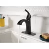 Moen 84505BL Lindor Matte Black 1-handle Single Hole High-arc Bathroom Sink Faucet with Drain with Deck Plate Moen 84505BL Lindor Matte Black 1-handle Single Hole High-arc Bathroom Sink Faucet with Drain with Deck Plate