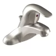 Moen Adler Spot Resist Brushed Nickel 1-handle 4-in Centerset WaterSense Bathroom Sink Faucet with Drain (WSL84502SRN)
