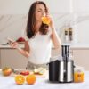 Mueller Juicer Ultra Power, Easy Clean Extractor Press Centrifugal Juicing Machine, Wide 3 Feed Chute for Whole Fruit Vegetable, Anti-drip, High Quality, Large, Silver