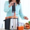 Mueller Juicer Ultra Power, Easy Clean Extractor Press Centrifugal Juicing Machine, Wide 3 Feed Chute for Whole Fruit Vegetable, Anti-drip, High Quality, Large, Silver