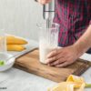 Mueller Ultra-Stick 500 Watt 9-Speed Immersion Multi-Purpose Hand Blender Heavy Duty Copper Motor Brushed 304 Stainless Steel With Whisk, Milk Frother Attachments