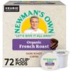 Newman's Own Organics French Roast Keurig Single-Serve K-Cup Pods, Dark Roast Coffee, 72 Count (6 Packs of 12)