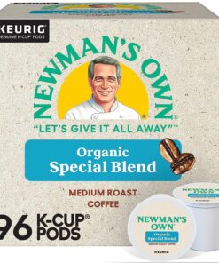 Newman's Own Organics Special Blend, Single-Serve Keurig K-Cup Pods, Medium Roast Coffee, 96 Count