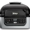 Ninja AG302 Foodi 5-in-1 4-qt. Air Fryer, Roast, Bake, Dehydrate Indoor Electric Grill Black and Silver