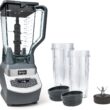 Ninja BL660 Professional Compact Smoothie Food Processing Blender, 1100-Watts, 3 Functions for Frozen Drinks, Smoothies, Sauces, & More, 72-oz. Pitcher, 16-oz. To-Go Cups & Spout Lids, Gray