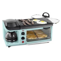 Nostalgia BST3AQ 4-Slice Blue Toaster Oven (1500-Watt)