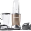 NutriBullet NB9-1301 Pro 13-Piece High-Speed Blender Mixer System with Hardcover Recipe Book Included (900 Watts) Champagne, Standard