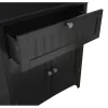 OSHOME 25603 Black Laminate Base with Laminate Top Microwave Cart (23.5-in x 15.75-in x 48-in) OSHOME 25603 Black Laminate Base with Laminate Top Microwave Cart (23.5-in x 15.75-in x 48-in)