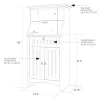 OSHOME 25603 Black Laminate Base with Laminate Top Microwave Cart (23.5-in x 15.75-in x 48-in) OSHOME 25603 Black Laminate Base with Laminate Top Microwave Cart (23.5-in x 15.75-in x 48-in)