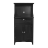 OSHOME 25603 Black Laminate Base with Laminate Top Microwave Cart (23.5-in x 15.75-in x 48-in) OSHOME 25603 Black Laminate Base with Laminate Top Microwave Cart (23.5-in x 15.75-in x 48-in)