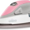 Oliso M2 Mini Project Steam Iron with Solemate - for Sewing, Quilting, Crafting, and Travel | 1000 Watt Dual Voltage Ceramic Soleplate Steam Iron, Pink