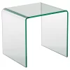 Orren Ellis Bethan 21'' Tall Glass Sled End Table