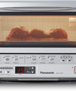 Panasonic Toaster Oven FlashXpress with Double Infrared Heating and Removable 9-Inch Inner Baking Tray, 1300W, 12 x 13 x 10.25, Silver