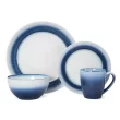 Pfaltzgraff 5154855 Eclipse Blue 16-Piece Stoneware Round Dinnerware Set, Blue/White
