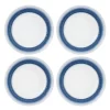 Pfaltzgraff 5154855 Eclipse Blue 16-Piece Stoneware Round Dinnerware Set, Blue/White