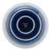 Pfaltzgraff 5154855 Eclipse Blue 16-Piece Stoneware Round Dinnerware Set, Blue/White