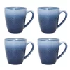 Pfaltzgraff 5154855 Eclipse Blue 16-Piece Stoneware Round Dinnerware Set, Blue/White