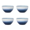 Pfaltzgraff 5154855 Eclipse Blue 16-Piece Stoneware Round Dinnerware Set, Blue/White