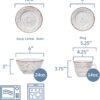 Pfaltzgraff 5217179 Trellis White 16-Piece Dinnerware Set, Service for 4, Distressed White