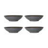 Pfaltzgraff 5237442 Monroe 16-Piece Porcelain Dinnerware Set, Service for 4, Dark Gray