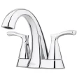 Pfister LF-048-MCCC Masey Polished Chrome 2-Handle 4-in centerset WaterSense Bathroom Sink Faucet with Drain with Deck Plate