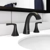 Pfister LF-049-RCHB Rancho Matte Black 2-handle Widespread WaterSense Mid-arc Bathroom Sink Faucet with Drain