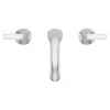 Pfister LF-049-RCHGS Rancho Spot Defense Brushed Nickel 2-handle Widespread WaterSense Mid-arc Bathroom Sink Faucet with Drain Pfister LF-049-RCHGS Rancho Spot Defense Brushed Nickel 2-handle Widespread WaterSense Mid-arc Bathroom Sink Faucet with Drain
