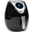 Power Air Fryer XL 3.4 QT Black - Turbo Cyclonic Airfryer With Rapid Air Technology For Less or No Oil.