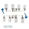 Progress Lighting  Alexa 31-in 4-Light Brushed Nickel Modern/Contemporary Vanity Light (P2998-09)