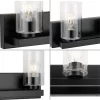 Progress Lighting Goodwin 29.25-in 4-Light Matte Black Modern Contemporary Vanity Light (P300389-31M)