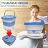 Pure Clean PUCWM33.5 Portable Mini Washing Machine Lightweight Collapsible Bucket