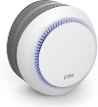 Pure Enrichment® PureZone™ Halo Medium Room Air Purifier, 2 Stage Filtration, Purifies Air of Smoke, Pollen, Dust, and Pet Hair - Easily Fits on Tables, Desks, and Nightstands (White)