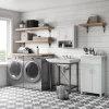 RiverRidge 06-038 Somerset 23.6-in W x 40.25-in H x 11.81-in D White Mdf Freestanding Linen Cabinet