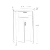 RiverRidge 06-038 Somerset 23.6-in W x 40.25-in H x 11.81-in D White Mdf Freestanding Linen Cabinet