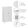 RiverRidge 06-038 Somerset 23.6-in W x 40.25-in H x 11.81-in D White Mdf Freestanding Linen Cabinet