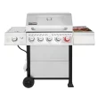 Royal Gourmet GA5401T 5-Burner Propane Gas Grill in Stainless Steel with Sear Burner and Side Burner
