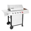 Royal Gourmet GA5401T 5-Burner Propane Gas Grill in Stainless Steel with Sear Burner and Side Burner