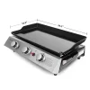 Royal Gourmet PD1300 Portable 3-Burner Built-in Propane Gas Grill in Stainless Steel Royal Gourmet PD1300 Portable 3-Burner Built-in Propane Gas Grill in Stainless Steel