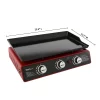 Royal Gourmet PD1301R 3-Burner Propane Griddle, Portable Table Top 24-Inch Gas Grill in Red