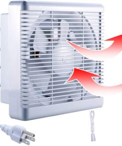 SAILFLO 10 Inch Exhaust Shutter Fan 2-Way Linkage Blower 470 CFM Strong Reversible Airflow Wall Mounted Ventilation Fan for Vents Attic Kitchen Bathroom Basement 10" Diameter Propeller