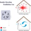 SAILFLO 10 Inch Exhaust Shutter Fan 2-Way Linkage Blower 470 CFM Strong Reversible Airflow Wall Mounted Ventilation Fan for Vents Attic Kitchen Bathroom Basement 10