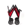 SEINA SUW-300 150 lbs. Capacity Portable Folding Steel Wagon Outdoor Garden Cart in Red