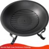 SINGLYFIRE 29 inch Fire Pits for Outside Firepit Outdoor Wood Burning Bonfire Pit Steel Firepit Bowl for Patio Backyard Camping,with Ash Plate,Spark Screen,Log Grate,Poker