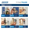 Schlage  Encode Century Satin Nickel Wi-fi Compatibility Single Cylinder Electronic Deadbolt Lighted Keypad Touchscreen Smart Lock
